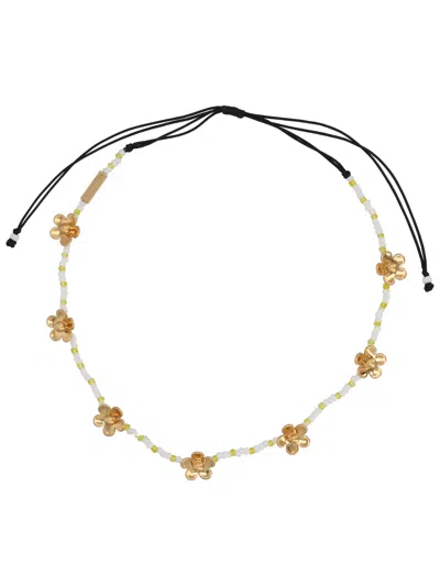 Marc Jacobs Elegant Gold Statement Necklace In Multi