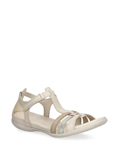 Ecco Multi-strap Leather Sandals In White