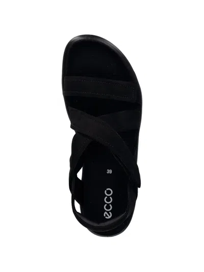 Ecco Crossover Touch-strap Sandals In Black