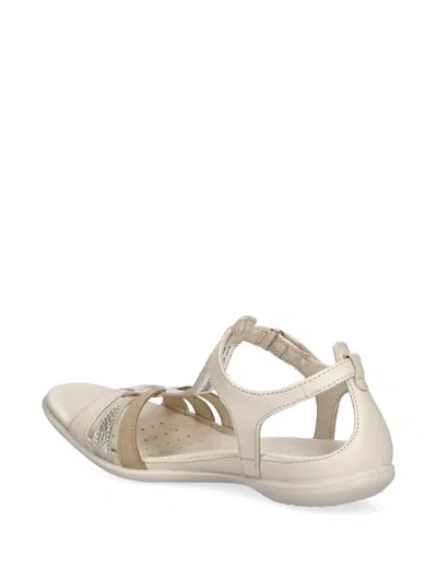 Ecco Multi-strap Leather Sandals In White
