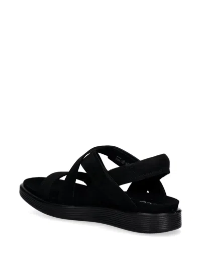Ecco Crossover Touch-strap Sandals In Black