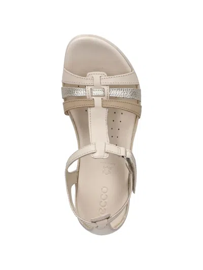 Ecco Multi-strap Leather Sandals In White
