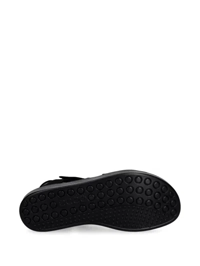 Ecco Crossover Touch-strap Sandals In Black
