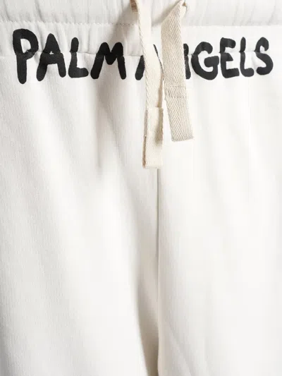 Palm Angels Logo-print Drawstring Track Pants In White