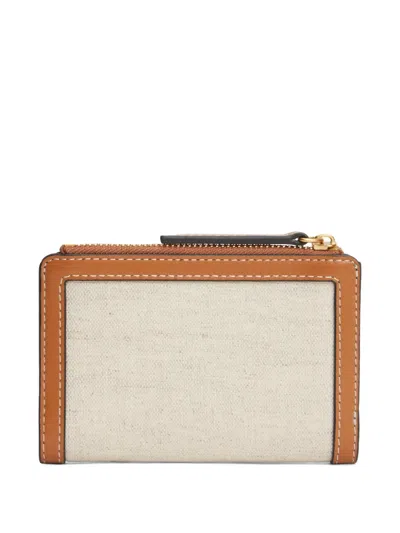 Tommy Hilfiger Script Monogram Canvas Bifold Wallet In Brown