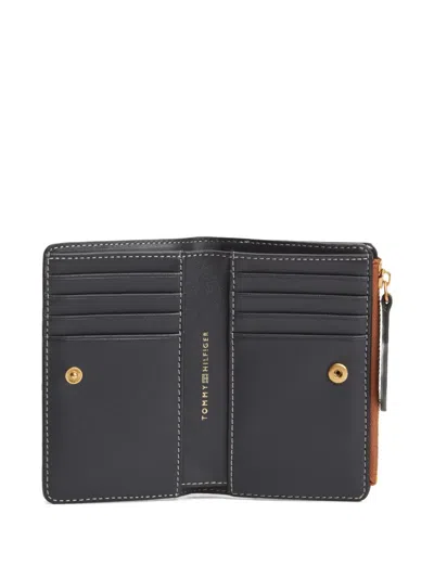 Tommy Hilfiger Script Monogram Canvas Bifold Wallet In Brown
