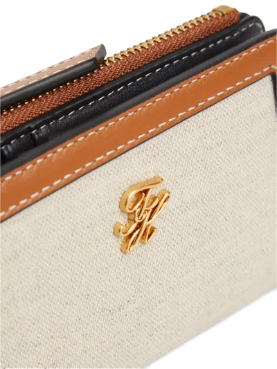 Tommy Hilfiger Script Monogram Canvas Bifold Wallet In Brown