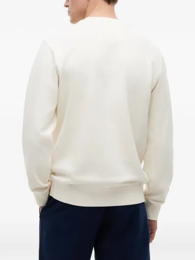 Tommy Hilfiger Rwb Main Flag Terry Crew Sweatshirt In White