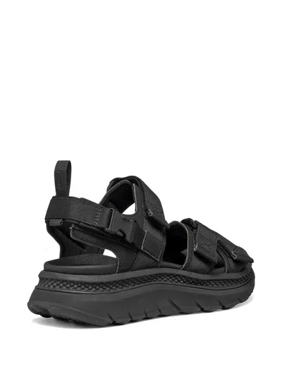 Geox Touch-strap Sandals In Black
