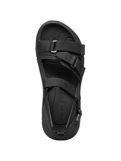 Geox Touch-strap Sandals In Black