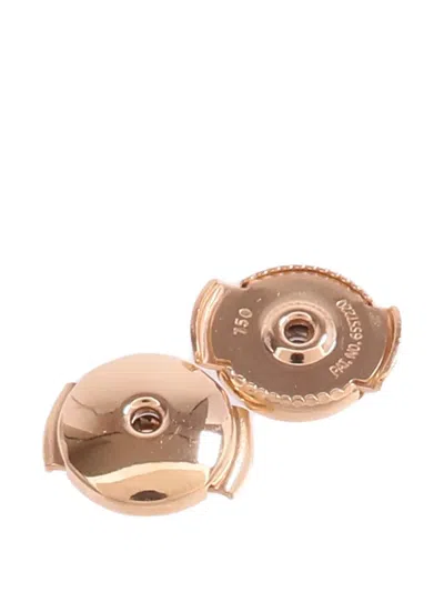 Pre-owned Hermes Round-shape Loop Earrings In Pink