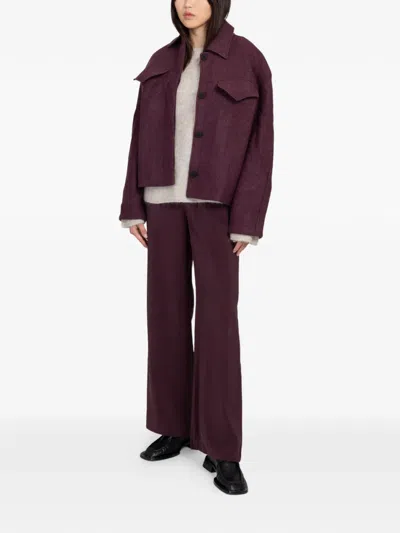 Minimum Rosies Wide-leg Trousers In Red