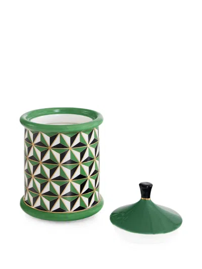 Jonathan Adler Versailles Geometric-pattern Canister In Multi