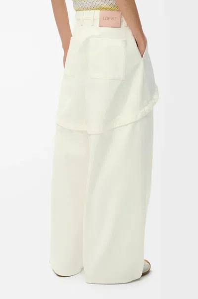 Loewe Denim Trousers With Asymmetric Panel Construction In Neutral