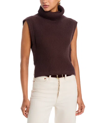 Simkhai Maple Turtleneck Ribbed Top In Brown
