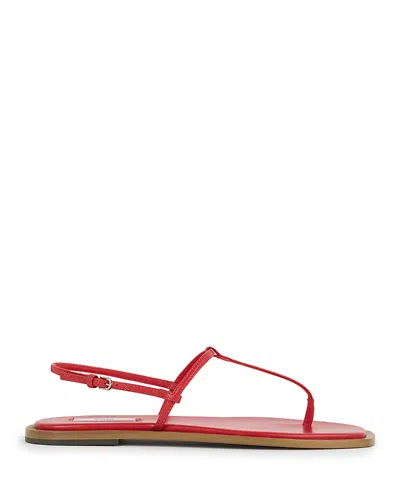 Totême Purist T-strap Nappa Leather Sandals In Red