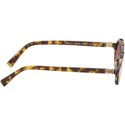 Miu Miu Miumiu 0mu 04zs Miu Regard Vau50d Havana Miele Sunglasses In Brown
