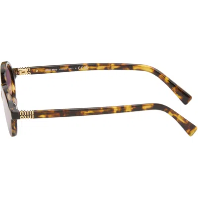Miu Miu Miumiu 0mu 04zs Miu Regard Vau50d Havana Miele Sunglasses In Brown