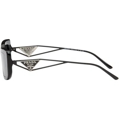 Prada Black Triangle Logo Sunglasses In Black