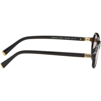 Miu Miu Black Rectangular Sunglasses In Black
