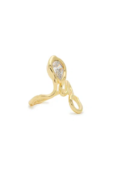 Alexis Bittar Asterales Floating Cubic Zirconia Vine Ring In Metallic