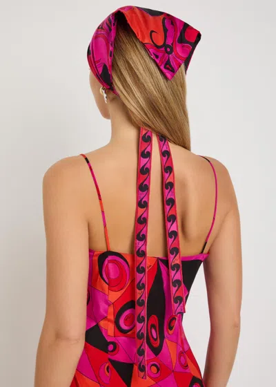 Pucci Printed Silk Headscarf In Multi