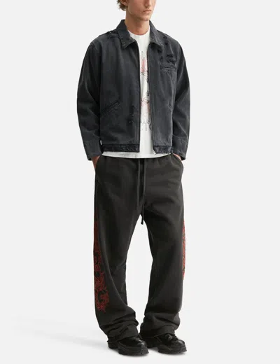 Basketcase Hench Distressed Work Jacket In Black