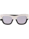 Stella Mccartney Two-tone Oversized Square Sunglasses In Metallic