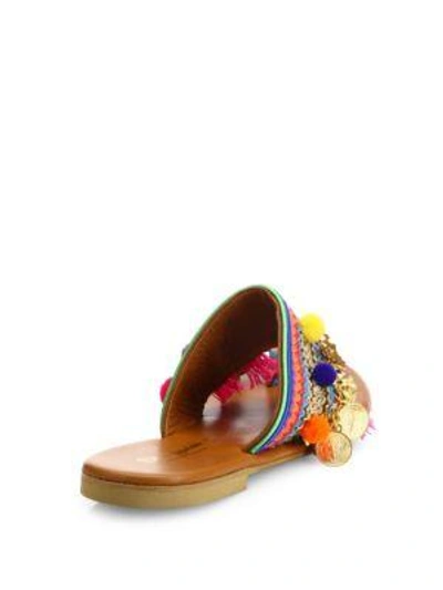 Shop Elina Linardaki Jaipur Embellished Slides In Multi