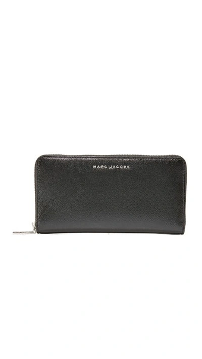 Shop Marc Jacobs Tricolor Continental Wallet In Black