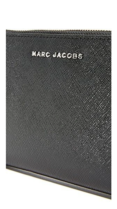Shop Marc Jacobs Tricolor Continental Wallet In Black