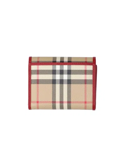 Burberry Small Check Folding Wallet In Multi