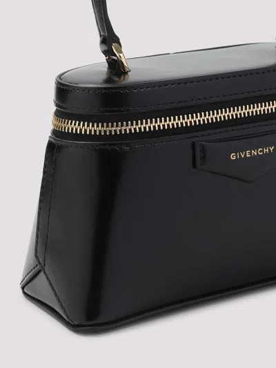 Givenchy Vanity Antigona Leather Handbag With Lettering Logo On The Front In Black
