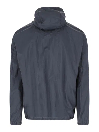 Herno Blue Double-layer Ripstop Nylon Jacket In Blue