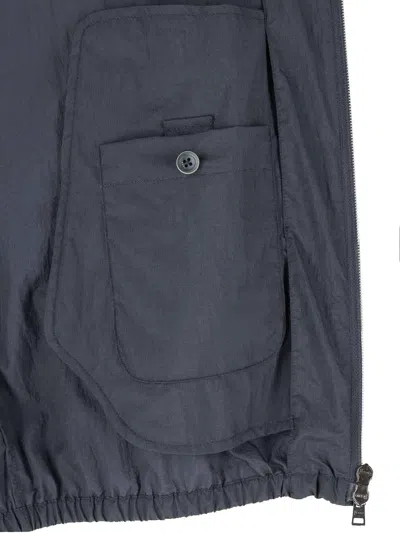 Herno Blue Double-layer Ripstop Nylon Jacket In Blue