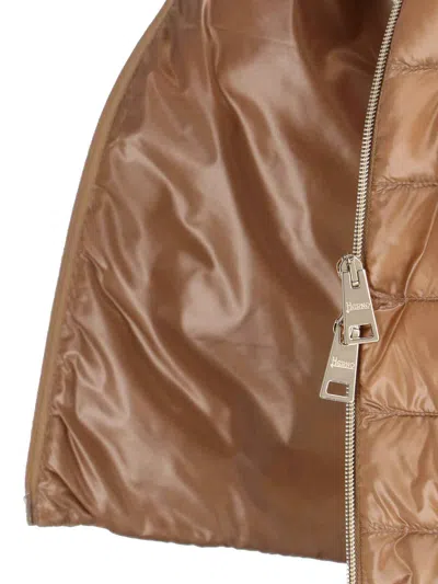 Herno Knitted And Nylon Down Jacket In Multi