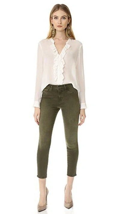 Shop L Agence Margot High Rise Ankle Skinny Jeans In Picholine