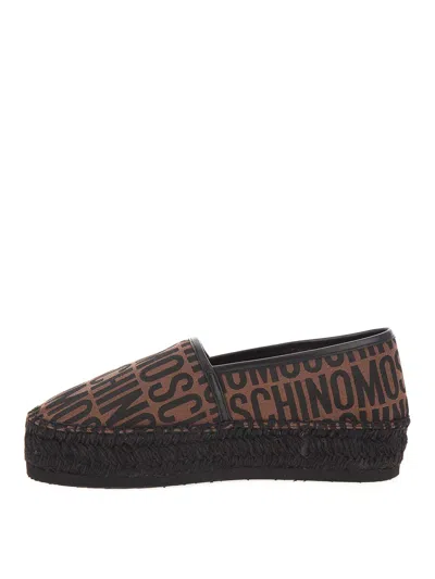 Moschino Logo Espadrillas In Multi