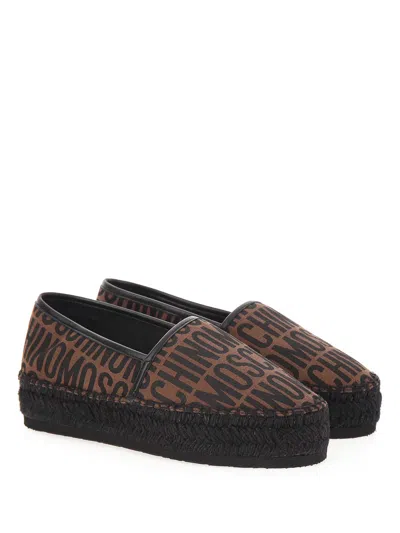 Moschino Logo Espadrillas In Multi