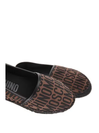 Moschino Logo Espadrillas In Multi