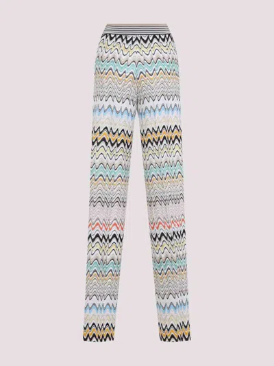 Missoni Pull On Pants Multicolor Beige Light Base In Multi
