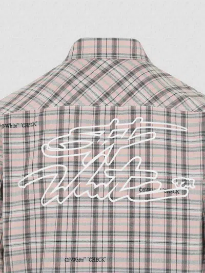 Off-white Pink Flannel Regular Shirt In Multi