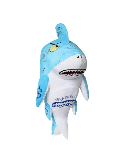 Sprayground Shark Plush Backpack In White