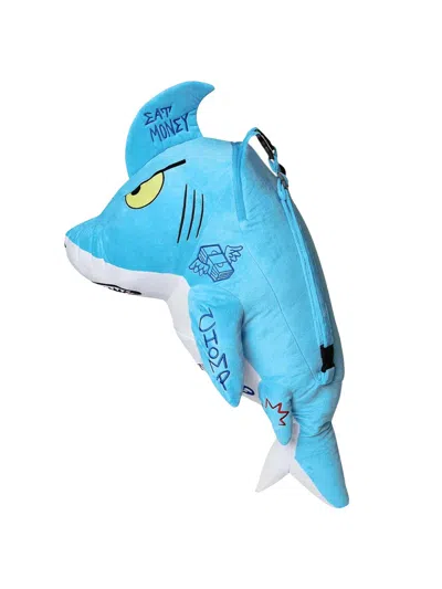 Sprayground Shark Plush Backpack In White