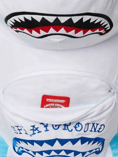Sprayground Shark Plush Backpack In White