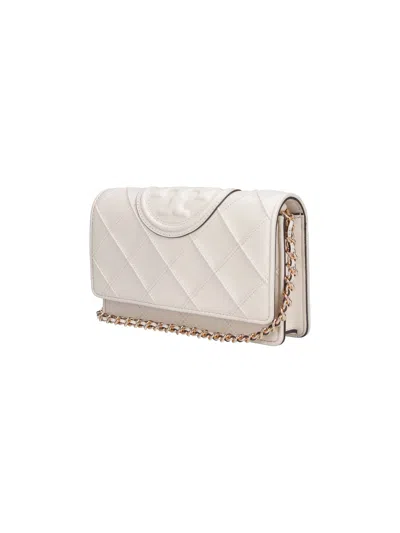 Tory Burch Chain Wallet Fleming In White