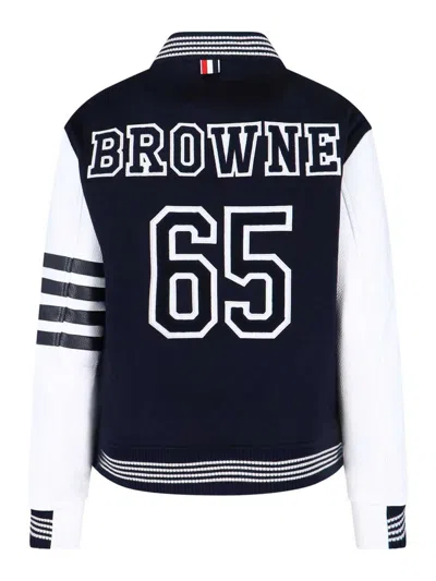 Thom Browne Varsity Bomber Jacket In Multi