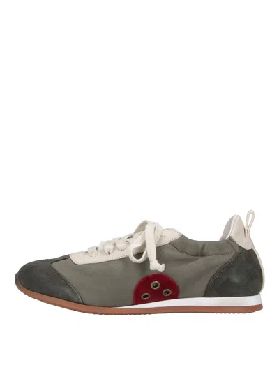 Uma Wang Low Top Sneakers Contrast Sole Pull Tab In Multi