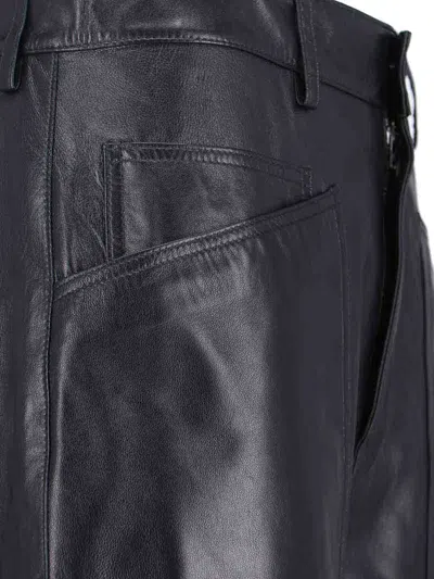 Nili Lotan Shon Leather Barrel-leg Pants In Animal Print