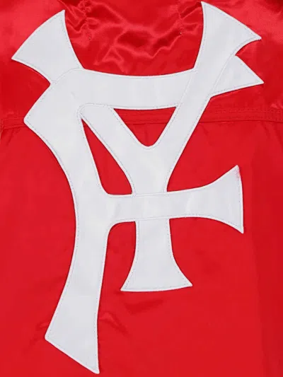 Pdf Cropped Satin Jacket With Button Closure In Red